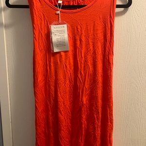 Red dress tank